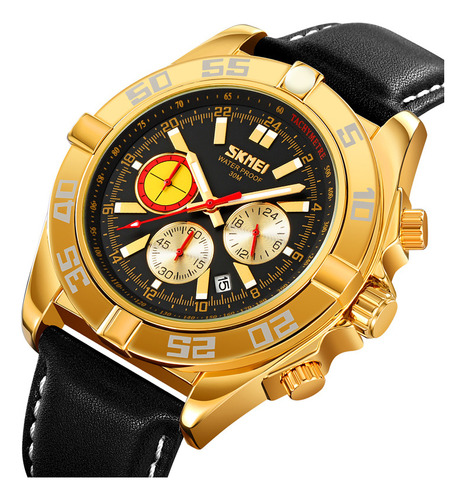 Reloj Skmei Análogo Caballero Hombre Original Piel 9322