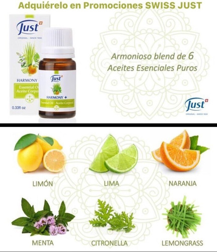 Aceite De Harmony+ 10ml Swiss Just Oil