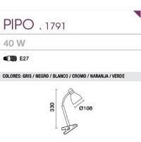 Imagen 2 de 6 de Lampara Escritorio Con Pinza E27 Para Lampara Bulbo Led 220v