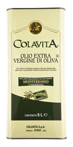 Azeite Extra Virgem Colavita Mediterrâneo Lata 5 Litros