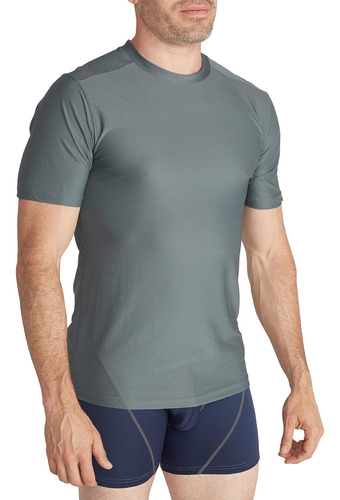 Exofficio Polera Give-n-go Para Hombre, Gris, Mediana