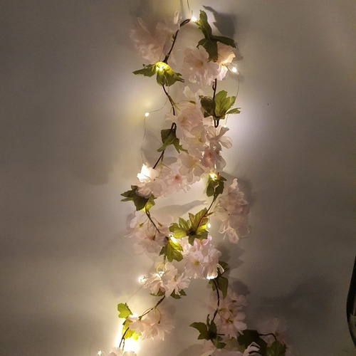 Luces Decorativas Calido + Flor De Cerezo Regalo Navidad  