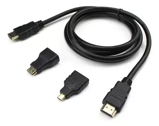 Cable Hdmi 4k Adaptador Hdmi A Mini Y Micro Hdmi 1.5 Metros