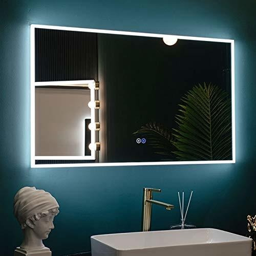 Hyh Espejo Led Para Baño Maquillaje Iluminado 60 X 36  Boton