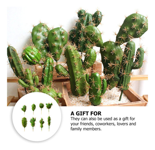 8 Adornos De Plantas Suculentas De Cactus Simulados Para El