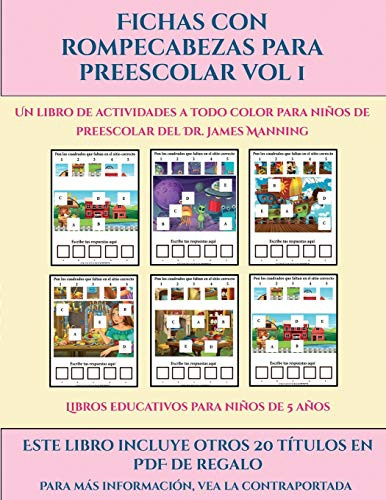 Libros Educativos Para Niños De 5 Años -fichas Con Rompecabe