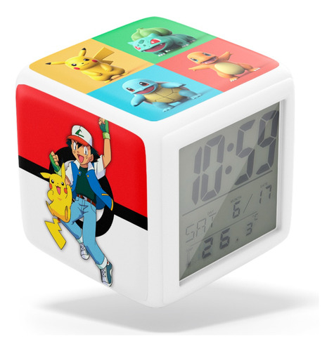 Reloj Despertador Multiluces - Pokemon - Pikachu