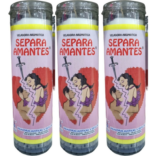 3 Veladoras Separa Amantes - Odiaras Al Amante- Envio Gratis