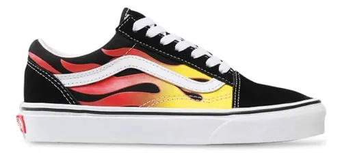 Flame old skool vans womens hotsell