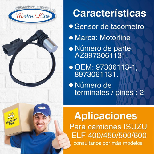Imagen 5 de 10 de Sensor Posición De Cigüeñal Para Isuzu Elf 200 300 400 500