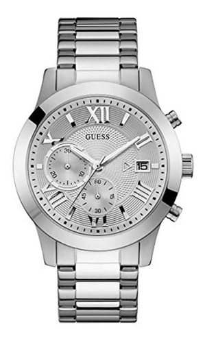 Guess Classic Chronograph Silver Dial Men's Watch W0668g7