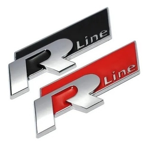 Emblema Adesivo R Line Metal P/ Carro Veiculo Acessório