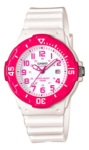 Reloj Casio Lrw-200h-4b Bisel Rosado Mujer 100% Original