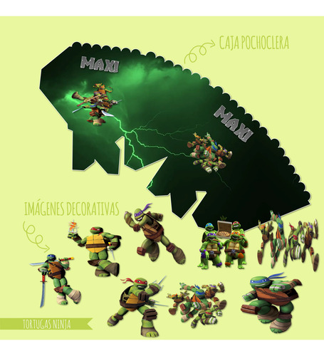 Tortugas Ninja Kit Cumpleaños Imprimible Editable Candy Bar