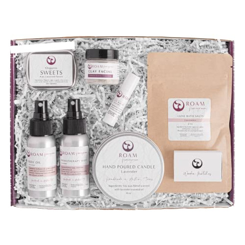 Relaxing Self-care Spa Set, Natural Lavender Gift Set, ...