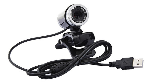 Webcam De Encaixe Usb 2.0 50mp Hd Com Microfone 360°