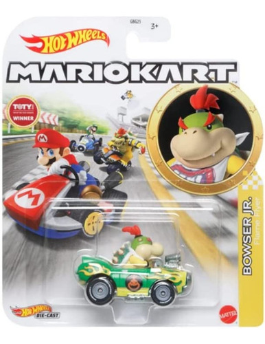  Hot Wheels Mario Kart Bowser Jr, Flame Flyer Die Cast 1:64