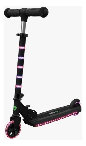 Patineta Jetson Orbit Luces Led Rosas Plegable Negra / J Color Negro