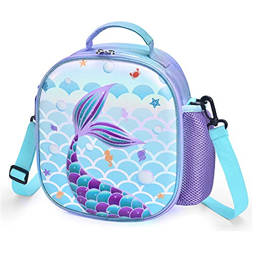 Wernnsai Mermaid Lunch Box For Girls - 3d Girls Alnch 85rny