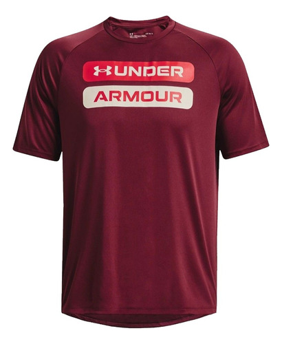 Remera Under Armour Ua Velocity 2.0 Wordmark Dark Red 3159