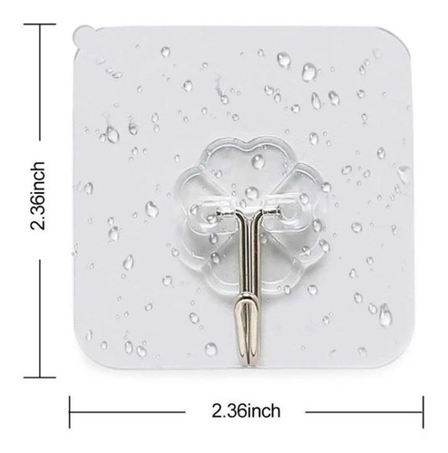 Imagen 7 de 10 de Gancho Adhesivo Para Pared / Colgador Metálico Con Adhesivo
