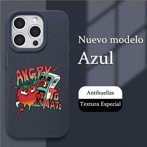Accesorio Divertido Para Celular Funda De Silicona Diseño Azul Oscuro Iphoe 14 Pro Max