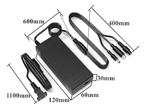 Cargador Eléctrico Hover-1 De 42 V, 2 A, 3 Enchufes.