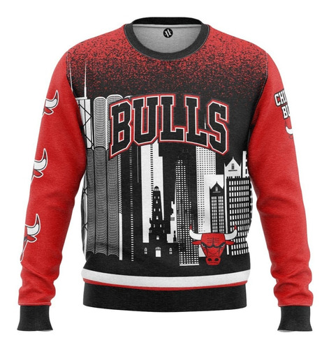 Buzo Cuello Redondo Chicago Bulls Retro Artemix Bb-1179