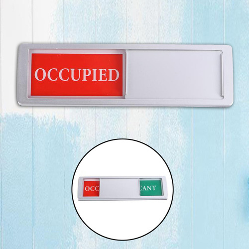 Letrero De La Puerta De La Oficina Plata Ocupada