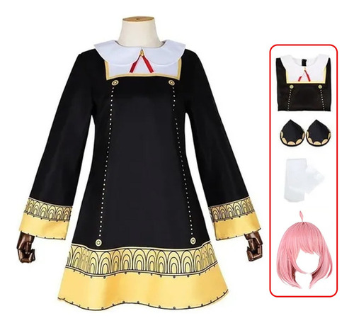 Nihay Conjunto Cosplay Girl Vestido Kawaii Peluca De 1 Piezas