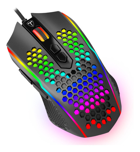 Mouse Gamer T-dagger Imperial Rgb 8000dpi 8 Botoes Preto