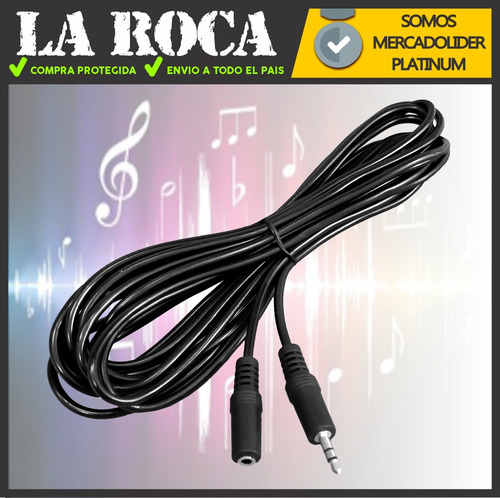 Imagen 5 de 10 de Cable Alargue Auricular Macho 3.5mm Miniplug Hembra Alargue