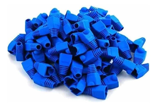 Botas Para Conectores Rj45 Color Azul Bolsa De 100 Unidades