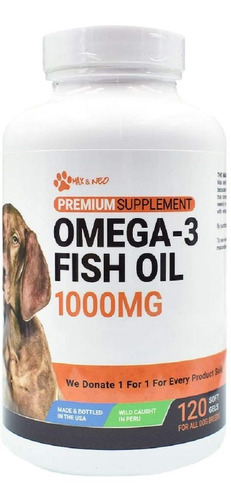 Max And Neo Omega 3 Aceite De Pescado Para Perros 1000 Mg  D