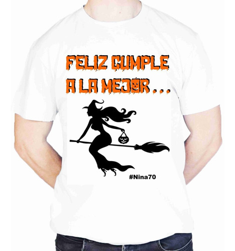 Remera Blanca Personalizada Niño Adulto Fiesta Despedida