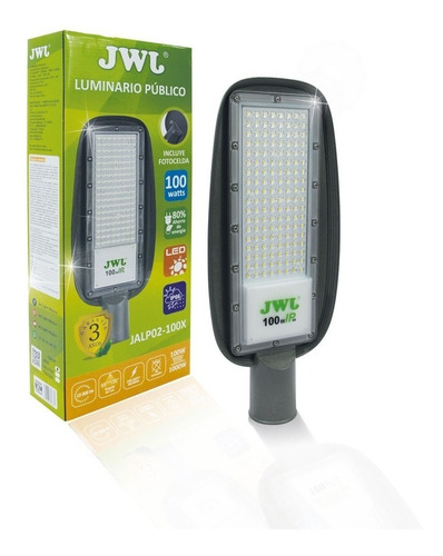 Lampara Led Suburbana 100w Fotocelda Uso Exterior 3 Pzs Jwj