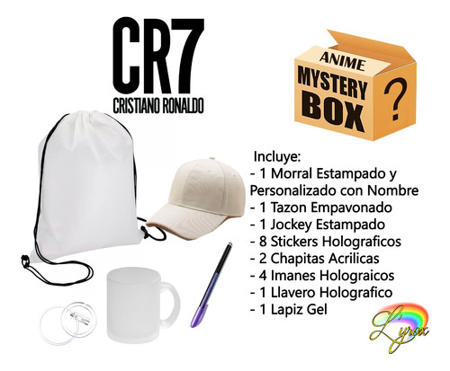 Cristiano Ronaldo Mystery Box Tazon Lapiz Jockey Chapita