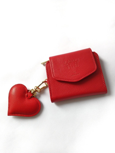 Billetera Para Mujer Cuero Mini Billetera Corazón Monedero