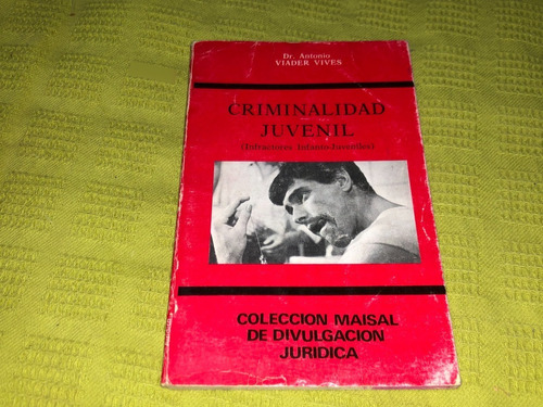 Criminalidad Juvenil - Dr. Antonio Viader Vives - Maisal