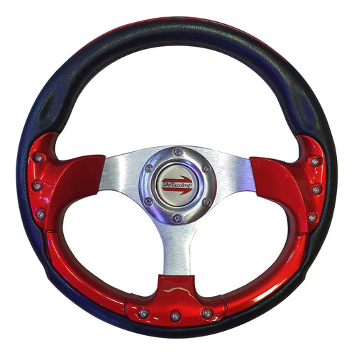 Volante Deportivo 32cm Tunning Rojo  Varios Colores