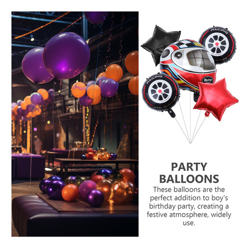 1 Juego De Globos Para Fiesta De Cumpleaños Con Coche De Car