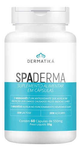 Suplemento Alimentar Em Cápsulas Spa Derma 60 Unidades Sabor Neutro