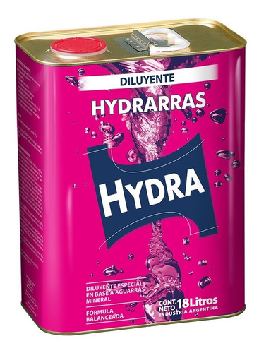 Aguarras Hydrarras Diluyente Para Pintura Hydra 18 Lts 