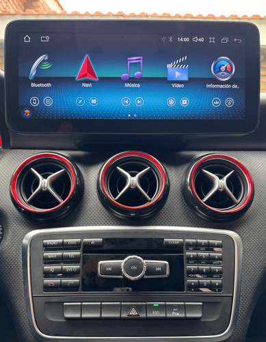 Carplay A200 A250 A45 Cla200 Cla250 Gla200 Gla250 Pantalla Negro