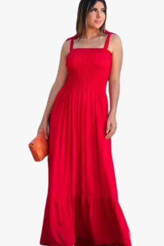 Vestido vermelho store sangue longo