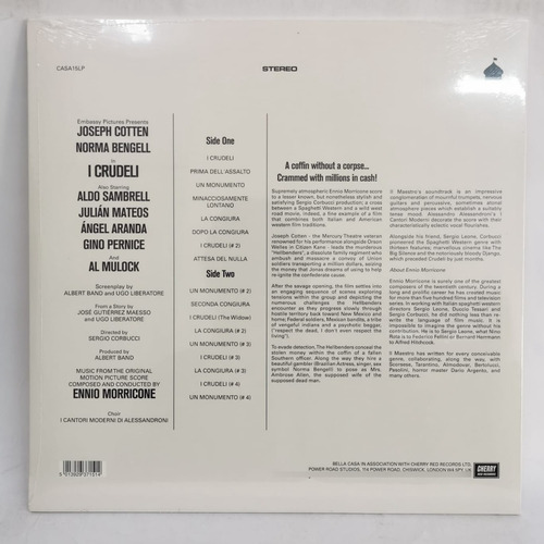 Ennio Morricone I Crudeli Soundtrack Vinilo Nuevo