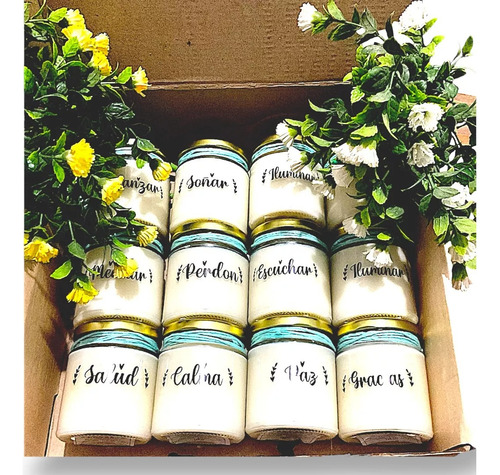 Mayorista X16 Vela Soja 200cc Souvenir Revender Envío Gratis Blanco Variado Gardenia