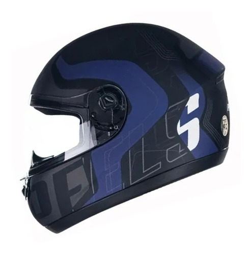 Capacete Fechado Peels Spike New Ghost Preto Azul Fosco