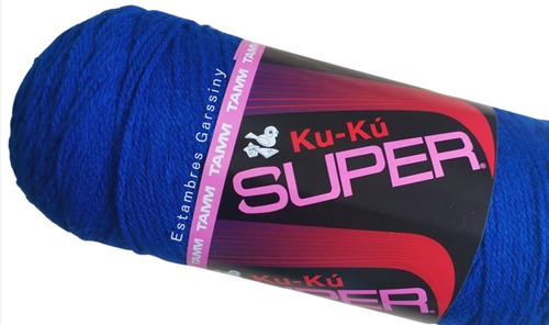 Estambre Ku-ku Super Tubo De 200 Gramos Color Azul Rey