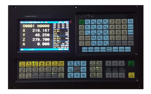 Controlador Hmi Fresadora Cnc 4 Ejes Pantalla De 8  Tomatech